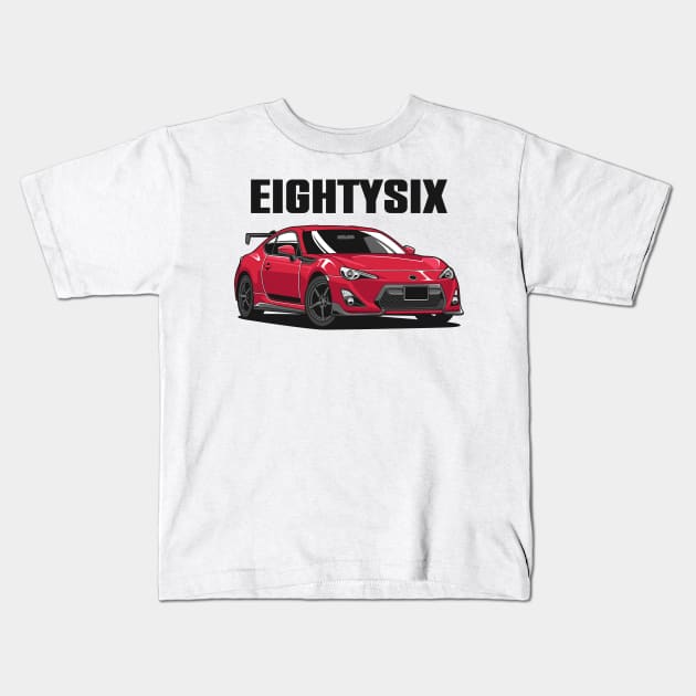 Red GT86 Kids T-Shirt by squealtires